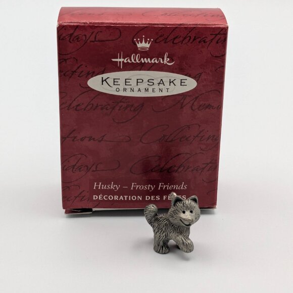 Hallmark Keepsake Husky Frosty Friends 2000, Miniature Pewter Vintage Ornament - Picture 2 of 11